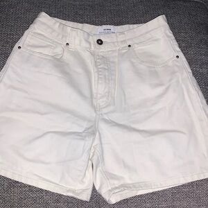 Off White Denim Shorts